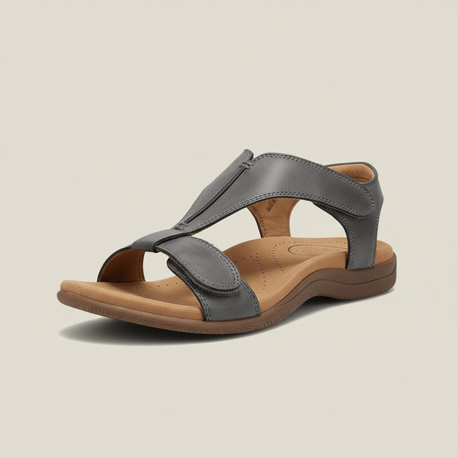 Evelyn | Women's Open-Toe Hook-Loop T-Strap Comfortable Sandals