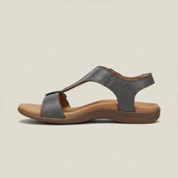 Evelyn | Women's Open-Toe Hook-Loop T-Strap Comfortable Sandals
