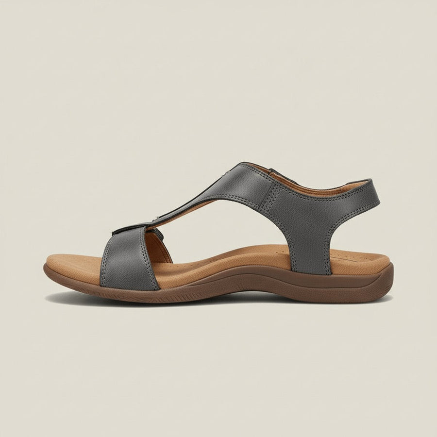 Evelyn | Women's Open-Toe Hook-Loop T-Strap Comfortable Sandals