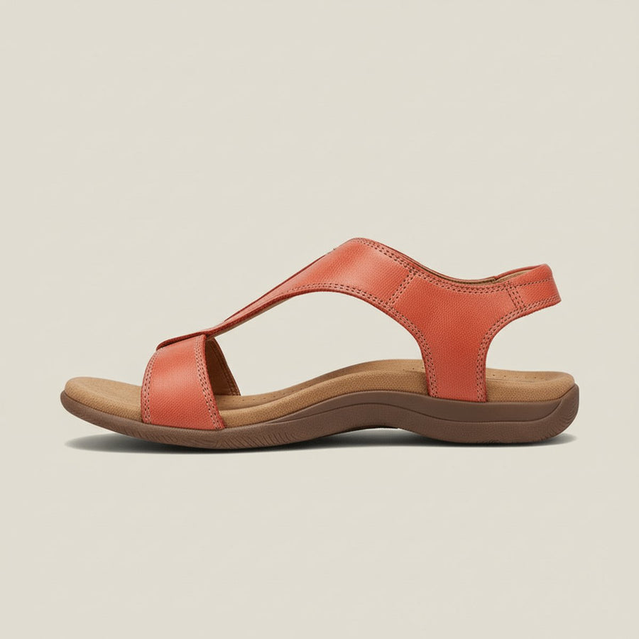 Evelyn | Women's Open-Toe Hook-Loop T-Strap Comfortable Sandals
