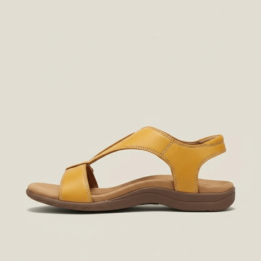 Evelyn | Women's Open-Toe Hook-Loop T-Strap Comfortable Sandals