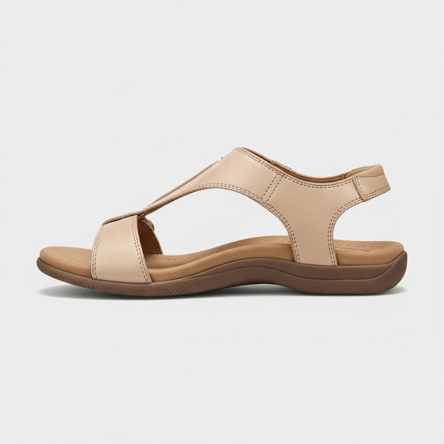 Evelyn | Women's Open-Toe Hook-Loop T-Strap Comfortable Sandals