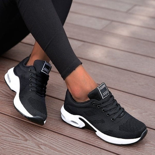 Sienna | Women's Breathable Mesh Lace-Up Trainers