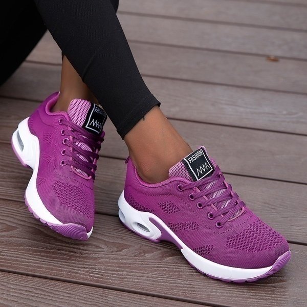 Sienna | Women's Breathable Mesh Lace-Up Trainers
