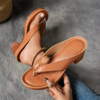 Women's Toe-Post Platform Sandals - Block Heels