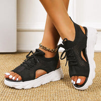 Isla | Women's Knit Lace-Up Athletic Sandals