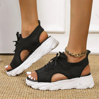 Isla | Women's Knit Lace-Up Athletic Sandals