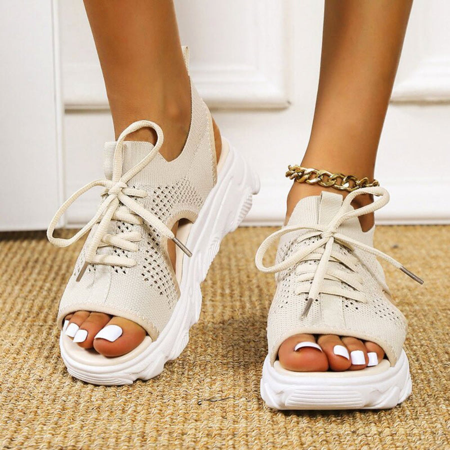Isla | Women's Knit Lace-Up Athletic Sandals