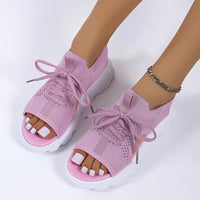 Isla | Women's Knit Lace-Up Athletic Sandals