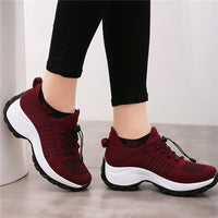 Scarlett | Women's Memory-Foam Lace-Up Platform Trainers