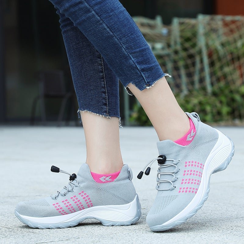 Scarlett | Women's Memory-Foam Lace-Up Platform Trainers