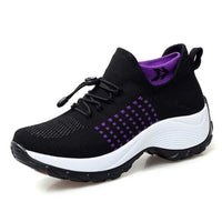 Scarlett | Women's Memory-Foam Lace-Up Platform Trainers