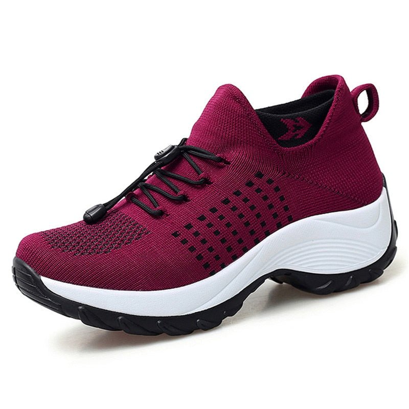 Scarlett | Women's Memory-Foam Lace-Up Platform Trainers