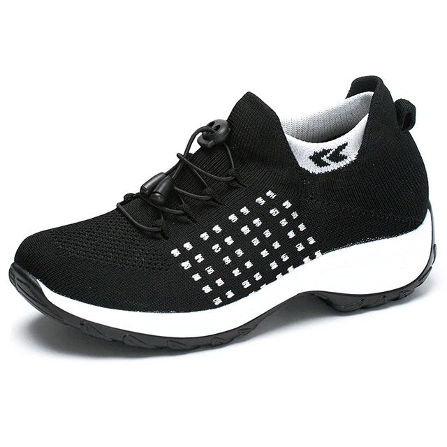 Scarlett | Women's Memory-Foam Lace-Up Platform Trainers