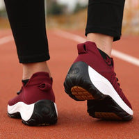 Scarlett | Women's Memory-Foam Lace-Up Platform Trainers