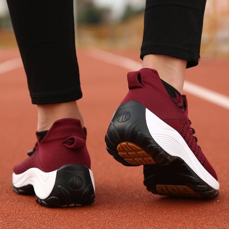 Scarlett | Women's Memory-Foam Lace-Up Platform Trainers
