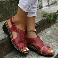 Rosie | Women's Orthopedic PU Leather Wedge Arch-Support Sandals