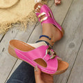 Eleanor | Women's Wedge Slip-On Cutout Sandals