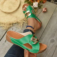 Eleanor | Women's Wedge Slip-On Cutout Sandals