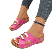 Eleanor | Women's Wedge Slip-On Cutout Sandals