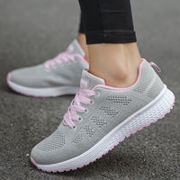 Amelia | Women's Wide-Fit Lace-Up Mesh Knit Trainers