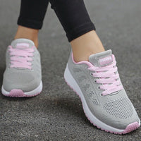 Amelia | Women's Wide-Fit Lace-Up Mesh Knit Trainers