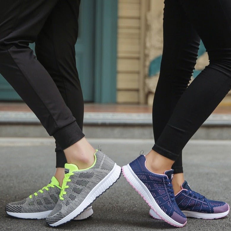 Amelia | Women's Wide-Fit Lace-Up Mesh Knit Trainers
