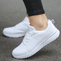 Amelia | Women's Wide-Fit Lace-Up Mesh Knit Trainers