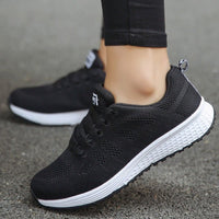 Amelia | Women's Wide-Fit Lace-Up Mesh Knit Trainers