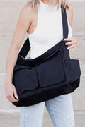 Sophia | Women's Oversized Canvas Crossbody Messenger Bag Multi-Pocket