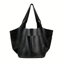 Scarlett | Women's Oversized Faux Leather Magnetic Closure Tote Bag