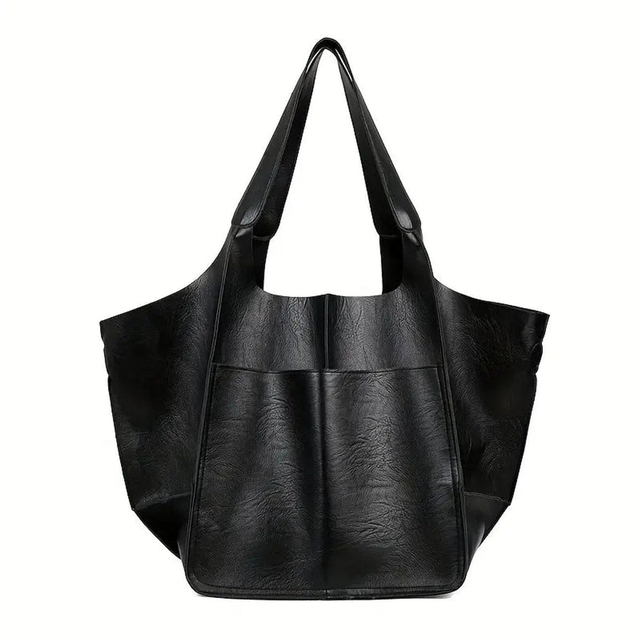 Scarlett | Women's Oversized Faux Leather Magnetic Closure Tote Bag