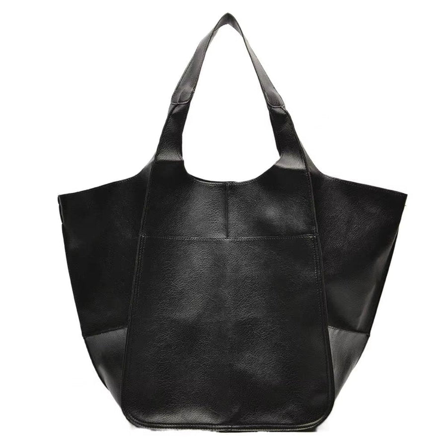 Scarlett | Women's Oversized Faux Leather Magnetic Closure Tote Bag