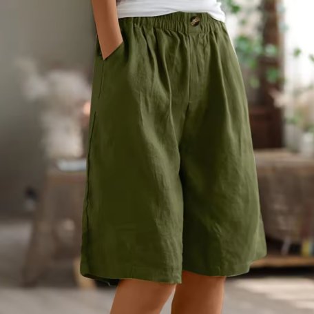 Layla | Women's Relaxed-Fit Elastic-Waist Bermuda Shorts