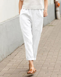 Rosie | Women's Relaxed-Fit Linen Cotton Tapered Trousers