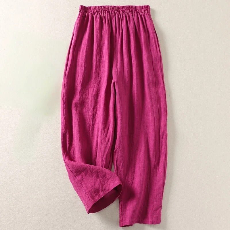 Scarlett | Women's Relaxed-Fit Linen Wide-Leg Trousers