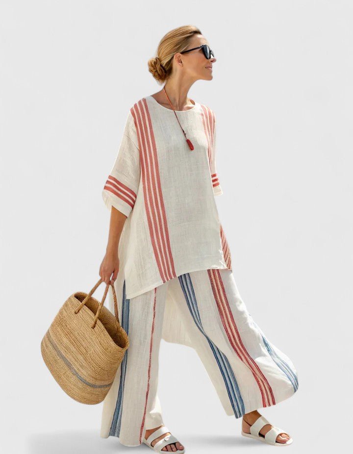 Lily | Women's Relaxed Linen-Mix Wide-Leg Two-Piece Co-Ord Set