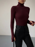 Madison | Women's Ribbed Turtleneck Lightweight Knit Sweater