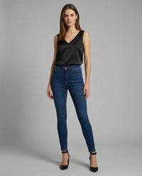 Ella | Women's Satin V-Neck Wide-Strap Camisole Top