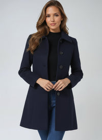 Luna | Women's Single-Breasted Structured Mid-Length Winter Coat