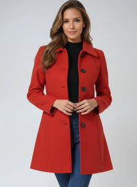 Luna | Women's Single-Breasted Structured Mid-Length Winter Coat