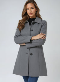 Luna | Women's Single-Breasted Structured Mid-Length Winter Coat