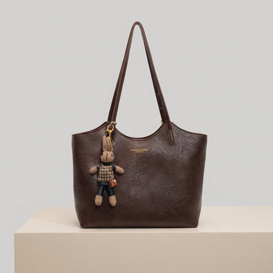 Eleanor | Women's Soft Vegan Leather Spacious Shoulder Tote Bag