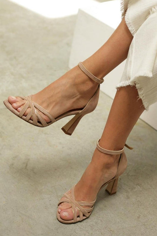 Willow | Women's Strappy Block Heel Sandals Ankle Strap Open Toe