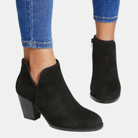 Aria | Women's Suede Block-Heel Side-Zip Ankle Boots