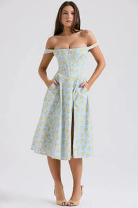 IMOGEN | OFF SHOULDER MIDI DRESS