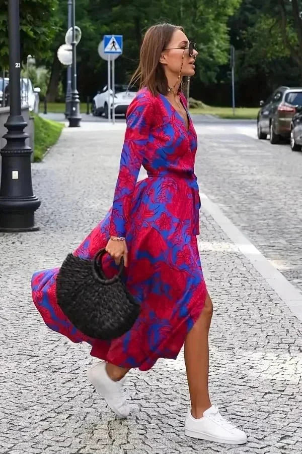 GENEVIEVE | WRAP MIDI DRESS