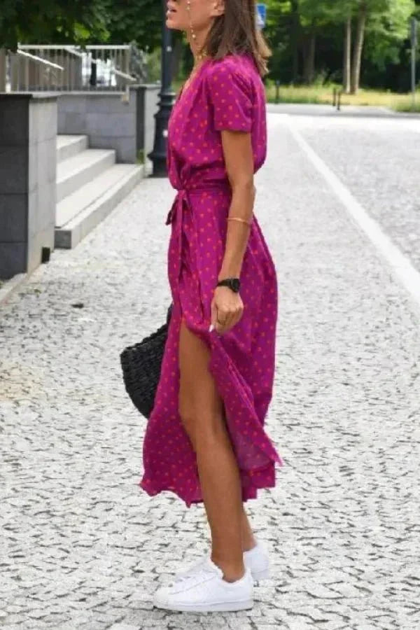 GENEVIEVE | WRAP MIDI DRESS