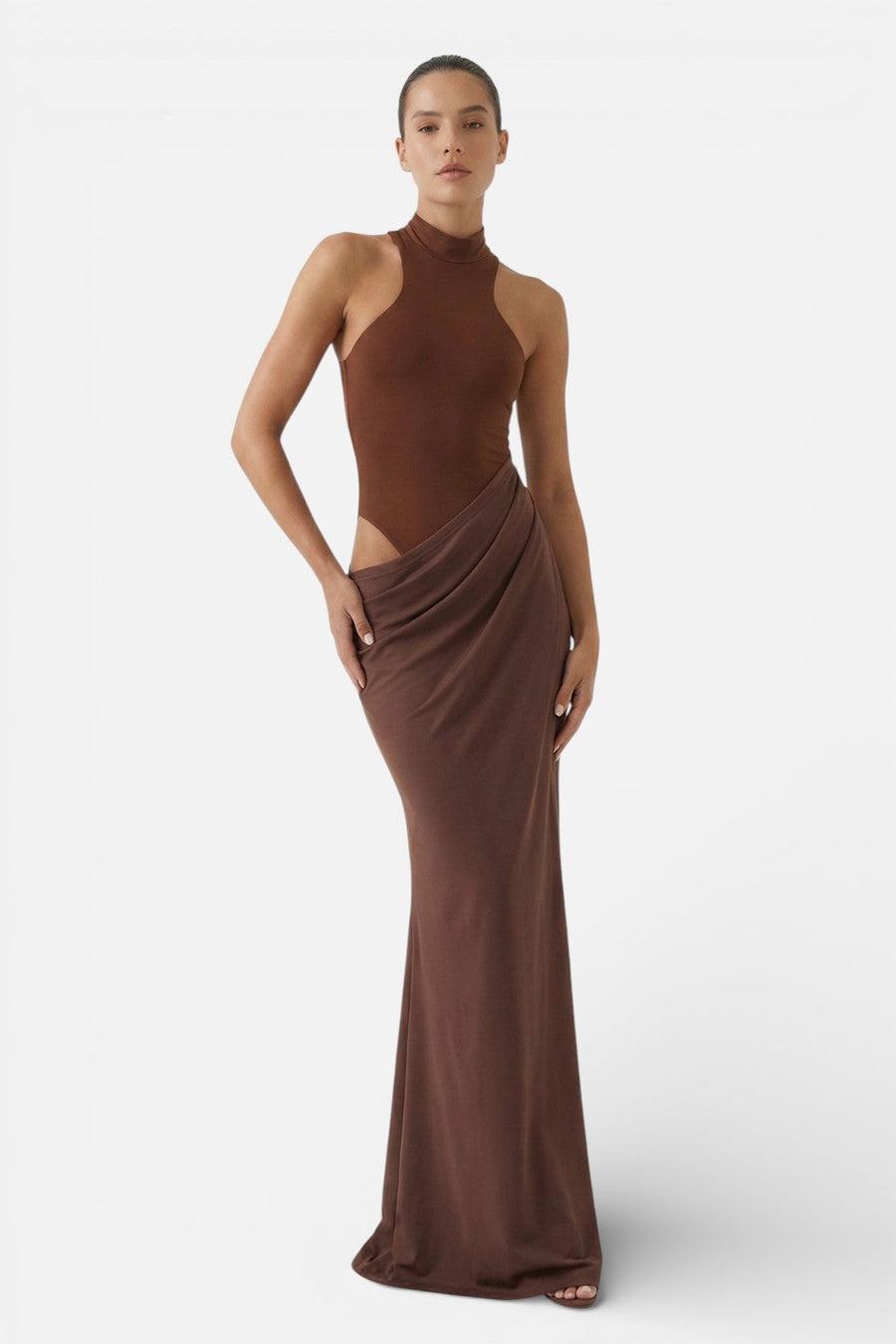 MIREILLE | HALTER MAXI DRESS