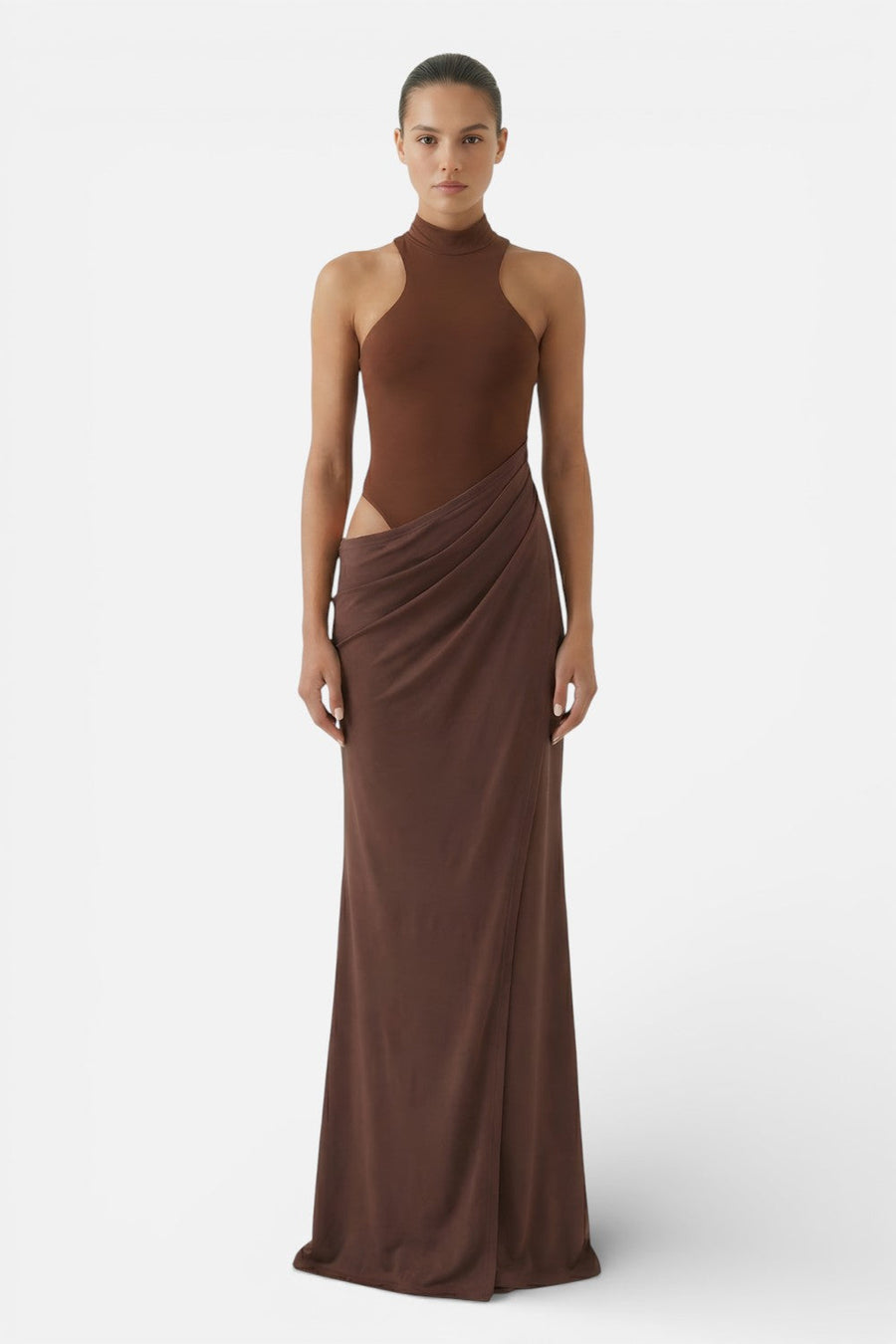 MIREILLE | HALTER MAXI DRESS
